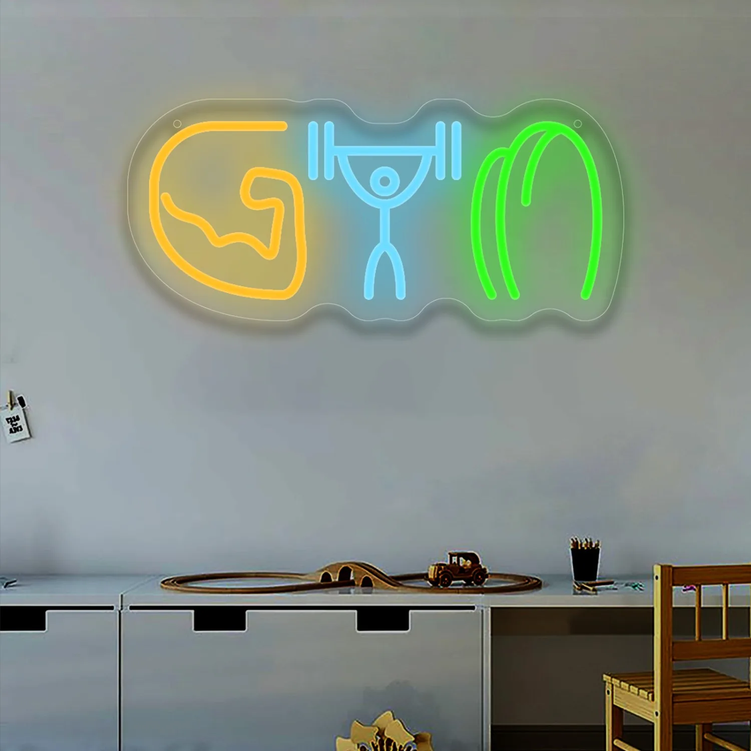 Gym Neon-Schild Gewichtheben M – Home Gym Neon Sign Bewertung und Preis